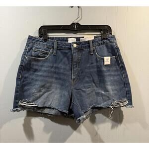 New Womens Time & Tru Cut Off Shorts Size 12 Blue